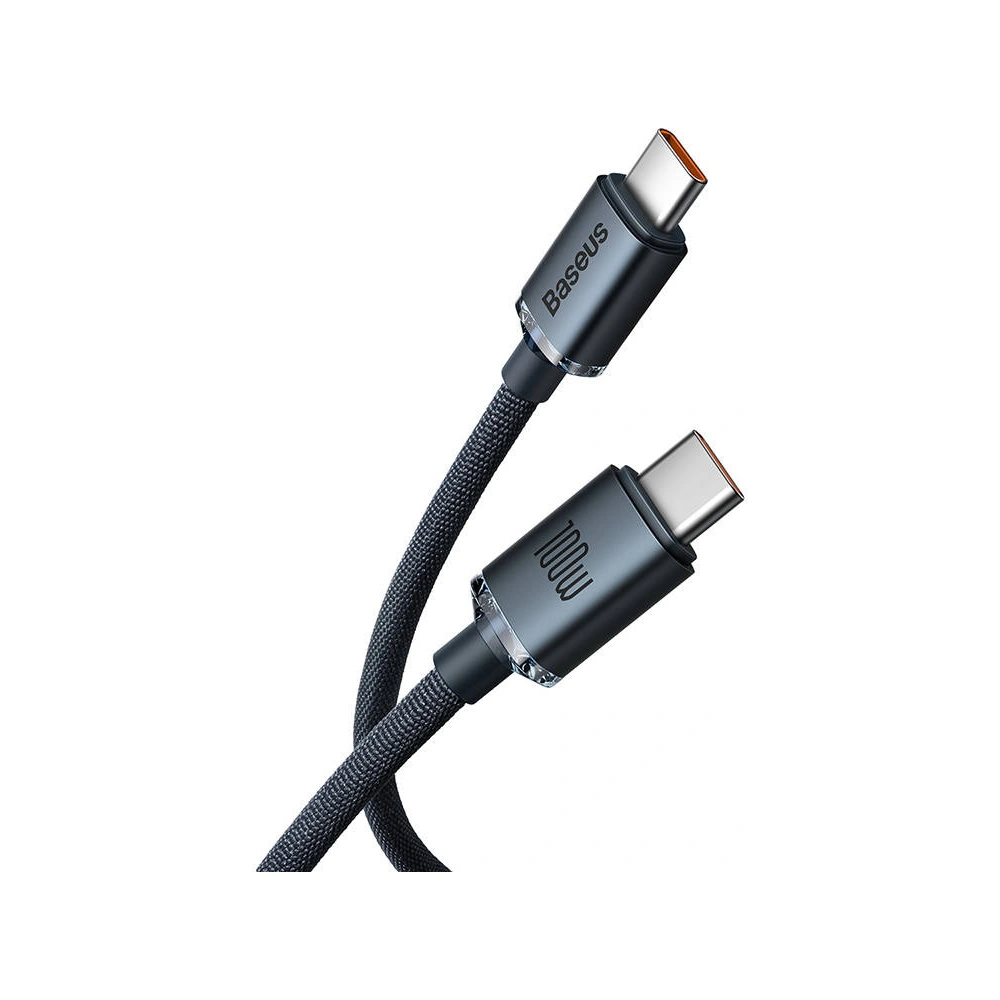 Hurtownia GSM - Kabel USB-C do USB-C Baseus Crystal, 100W, 1.2m (černý) - BSU3105BLK - {ean13} - Hurt