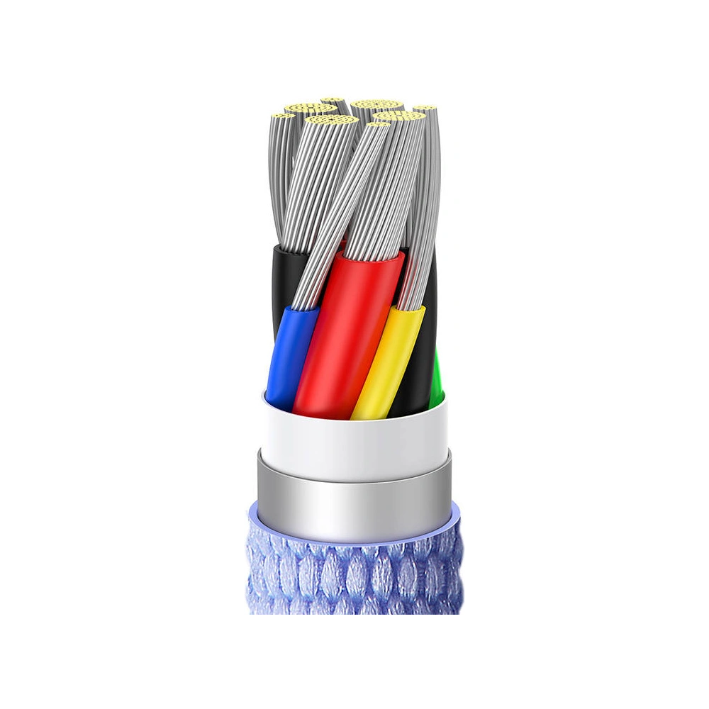 Hurtownia GSM - Kabel USB-C do USB-C Baseus Crystal,100W, 1.2m (fialový) - BSU3107PRP - {ean13} - Hurt