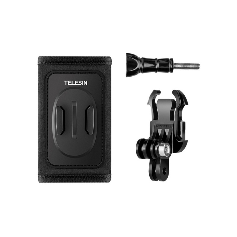 Telesin Distributor - 6972860170053 - TLS042 - Telesin Strap bracket backpack J-Hook mount for sports cameras 360° (GP-BPM-003) - B2B homescreen