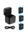 Hurtownia GSM - Ładowarka trójkanałowa box Telesin dla GoPro Hero 9 / Hero 10 + 3 baterie (GP-BNC-902) - TLS055 - {ean13} - Hurt