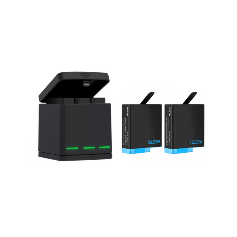 Telesin Distributor - 6972860176253 - TLS057 - Telesin 3-slot charger box for GoPro Hero 8 + 2 batteries (GP-BNC-801) - B2B homescreen
