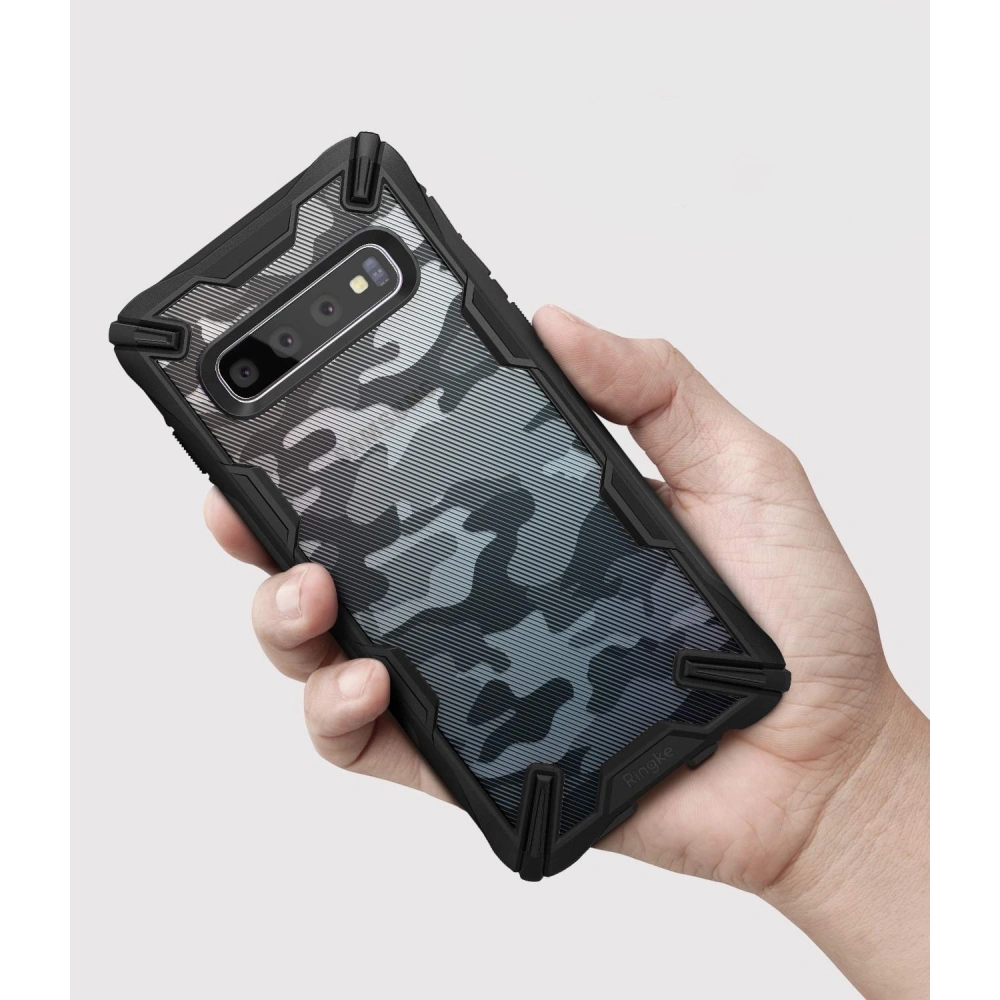 Hurtownia GSM - Etui Ringke Fusion-X Design Samsung Galaxy S10 Plus Camo (Moro) černé - RGK864MOB - {ean13} - Hurt