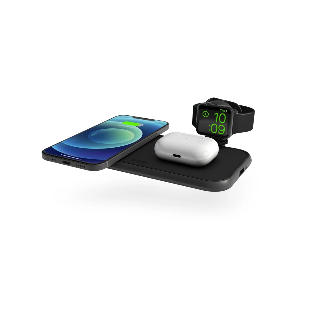 Hurtownia GSM - Bezdrátová nabíječka ZENS Aluminium 4in1 Wireless Charger (černá) - ZENS002BLK - {ean13} - Hurt