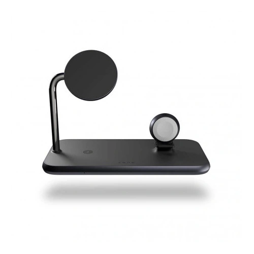 Ładowarka bezprzewodowa ZENS Aluminium Magnetic + Watch 4in1 Wireless Charger 20W MagSafe (czarny)
