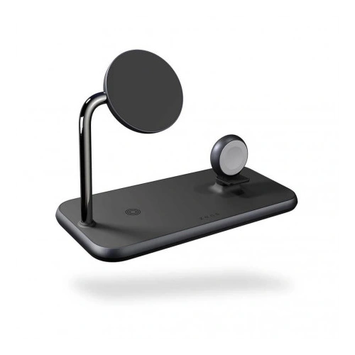 Ładowarka bezprzewodowa ZENS Aluminium Magnetic + Watch 4in1 Wireless Charger 20W MagSafe (czarny)