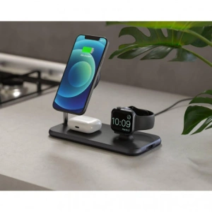Hurtownia GSM - Ładowarka bezprzewodowa ZENS Aluminium Magnetic + Watch 4in1 Wireless Charger 20W MagSafe (czarny) - ZENS005BLK - {ean13} - Hurt