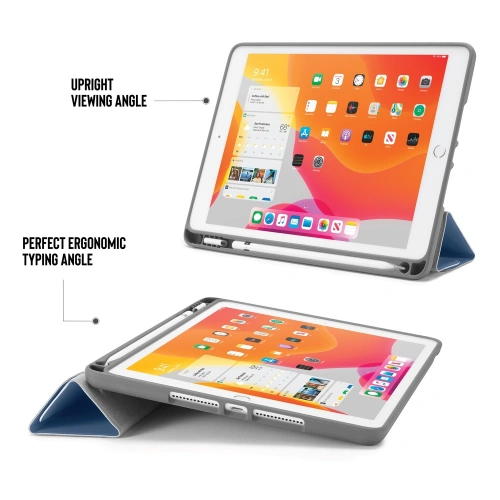 Etui Pipetto Origami No3 Pencil Case Apple iPad 10.2 2019/2020/2021 (7., 8. i 9 generacji) (granatowy)
