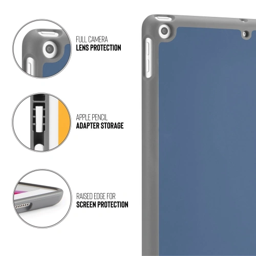 Etui Pipetto Origami No3 Pencil Case Apple iPad 10.2 2019/2020/2021 (7., 8. i 9 generacji) (granatowy)