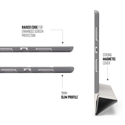 Etui Pipetto Origami No3 Pencil Case Apple iPad 10.2 2019/2020/2021 (7., 8. i 9 generacji) (ciemnoszary)