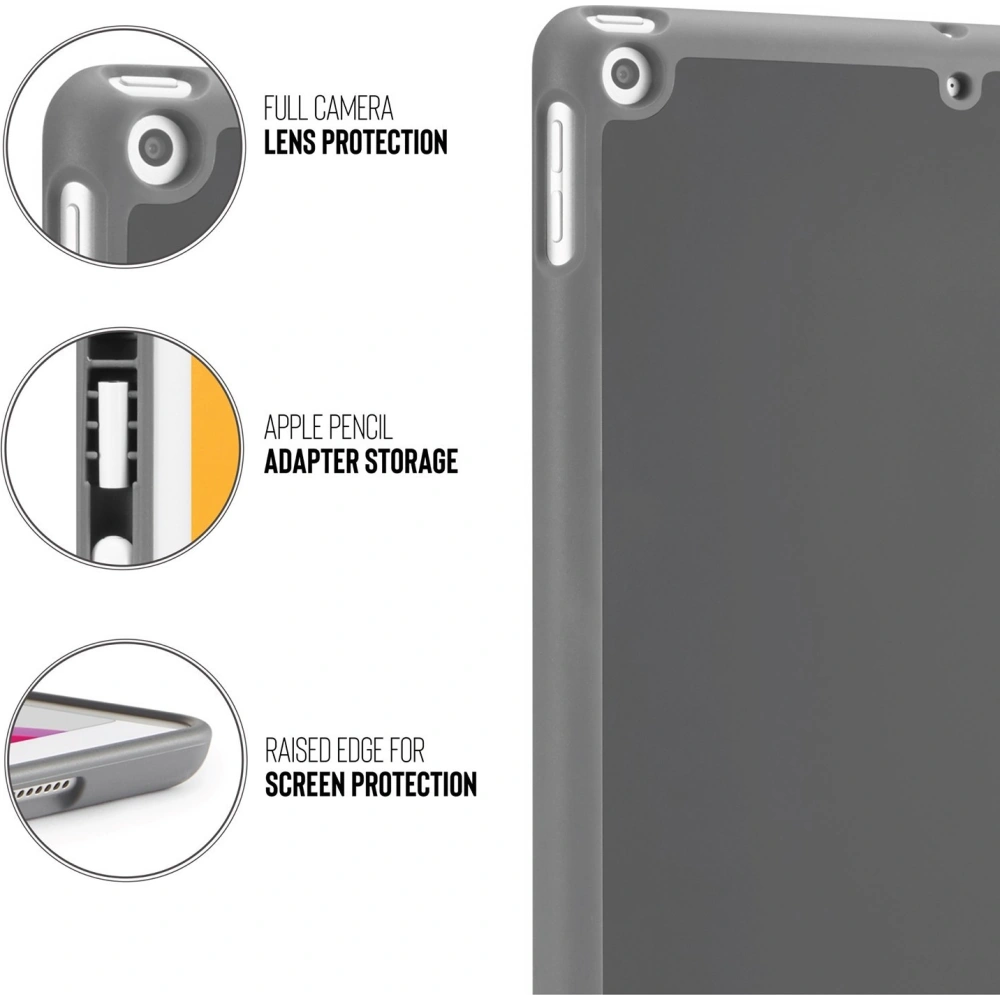 Hurtownia GSM - Etui Pipetto Origami No3 Pencil Case Apple iPad 10.2 2019/2020/2021 (7., 8. a 9. generace) (tmavě šedá) - PIP001GRY - {ean13} - Hurt