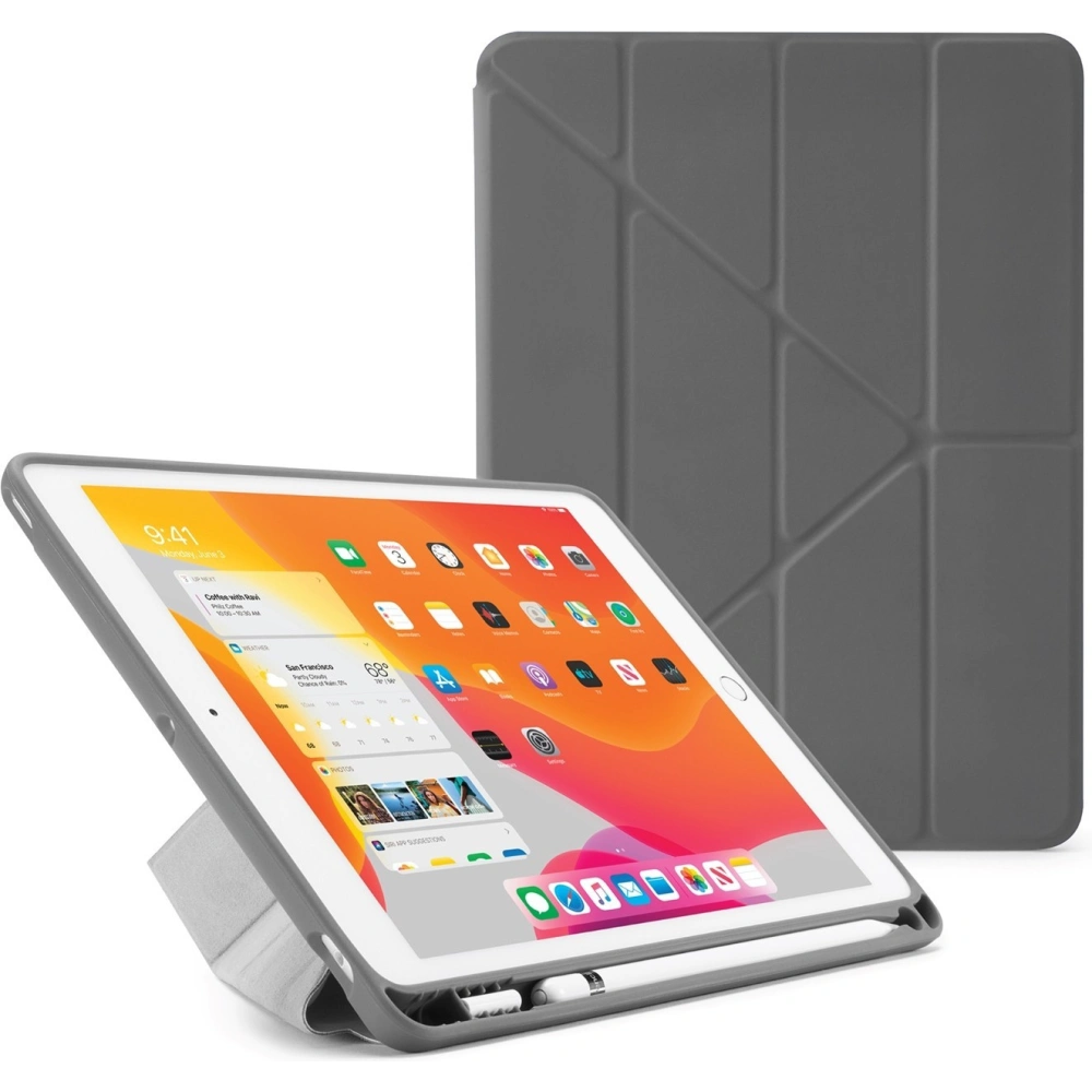 Hurtownia GSM - Etui Pipetto Origami No3 Pencil Case Apple iPad 10.2 2019/2020/2021 (7., 8. a 9. generace) (tmavě šedá) - PIP001GRY - {ean13} - Hurt