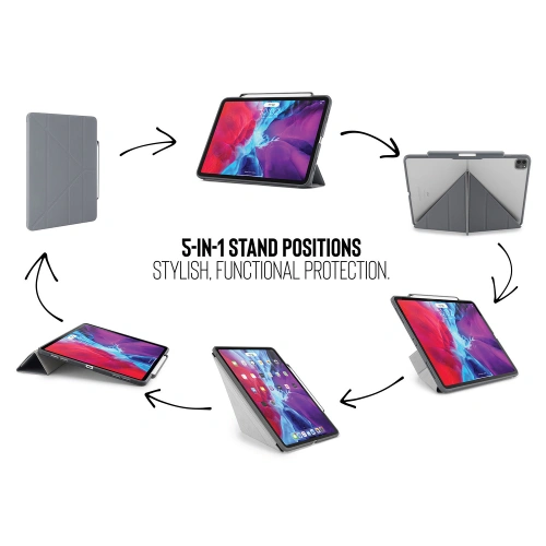 Etui Pipetto Origami No3 Pencil Case Apple iPad Pro 12.9 2020 (4. generacji) (Dark Grey)