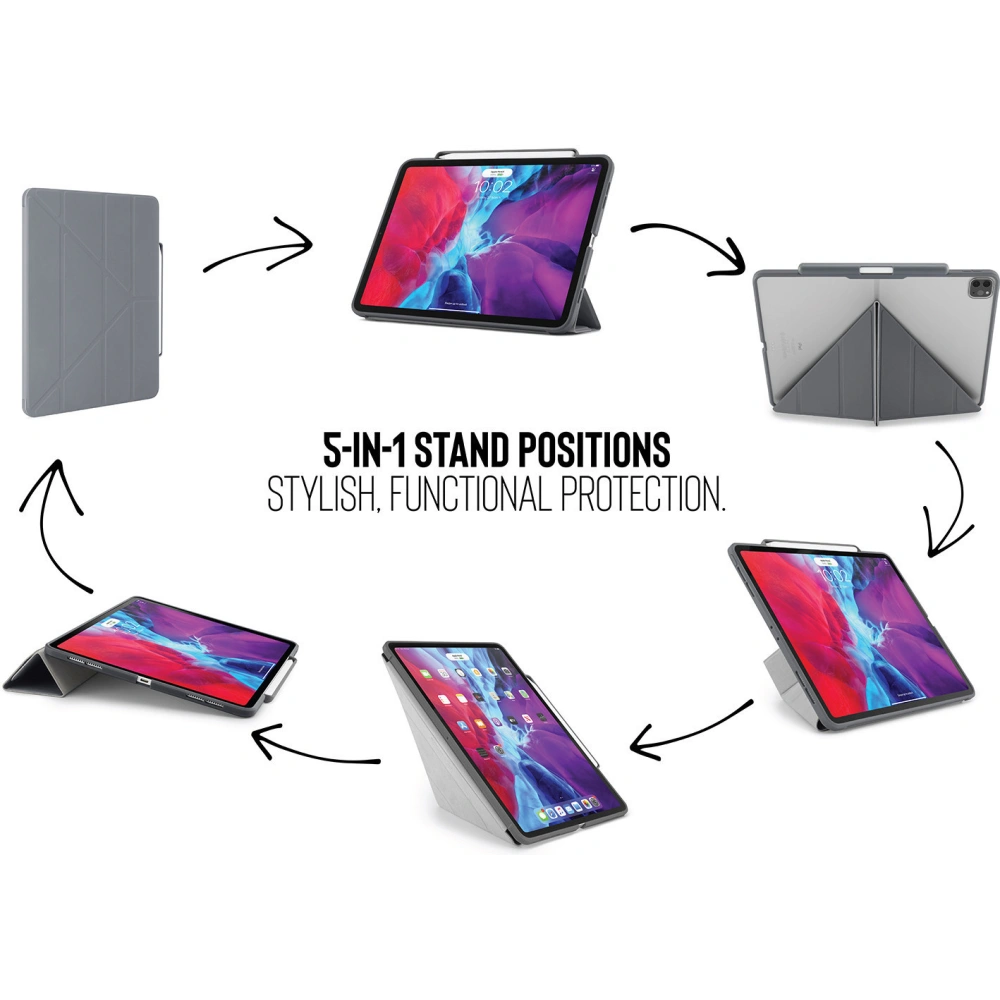 Hurtownia GSM - Etui Pipetto Origami No3 Pencil Case Apple iPad Pro 12.9 2020 (4. generace) (Tmavě šedá) - PIP003GRY - {ean13} - Hurt