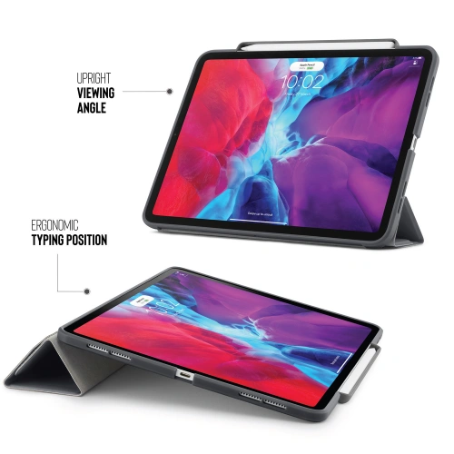 Etui Pipetto Origami No3 Pencil Case Apple iPad Pro 12.9 2020 (4. generacji) (Dark Grey)