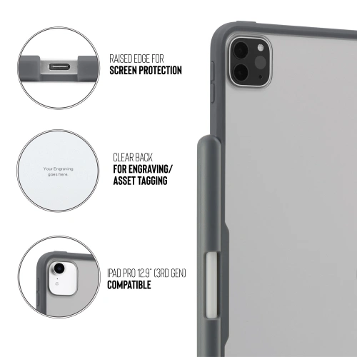 Etui Pipetto Origami No3 Pencil Case Apple iPad Pro 12.9 2020 (4. generacji) (Dark Grey)