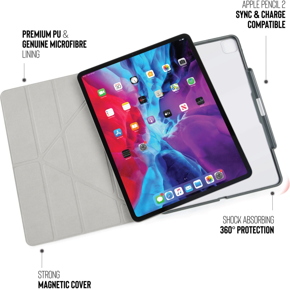 Hurtownia GSM - Etui Pipetto Origami No3 Pencil Case Apple iPad Pro 12.9 2020 (4. generace) (Tmavě šedá) - PIP003GRY - {ean13} - Hurt