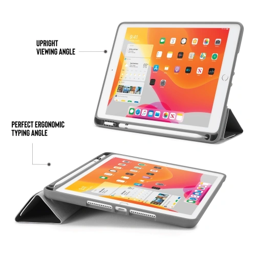 Etui Pipetto Origami No3 Pencil Case Apple iPad 10.2 2019/2020/2021 (7., 8. i 9 generacji) (czarny)