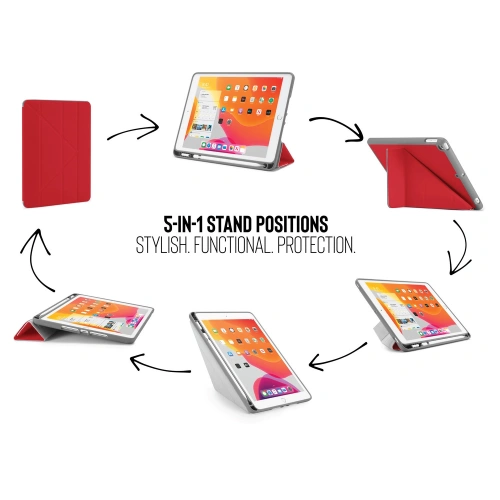 Etui Pipetto Origami No3 Pencil Case Apple iPad 10.2 2019/2020/2021 (7., 8. i 9 generacji) (czerwony)