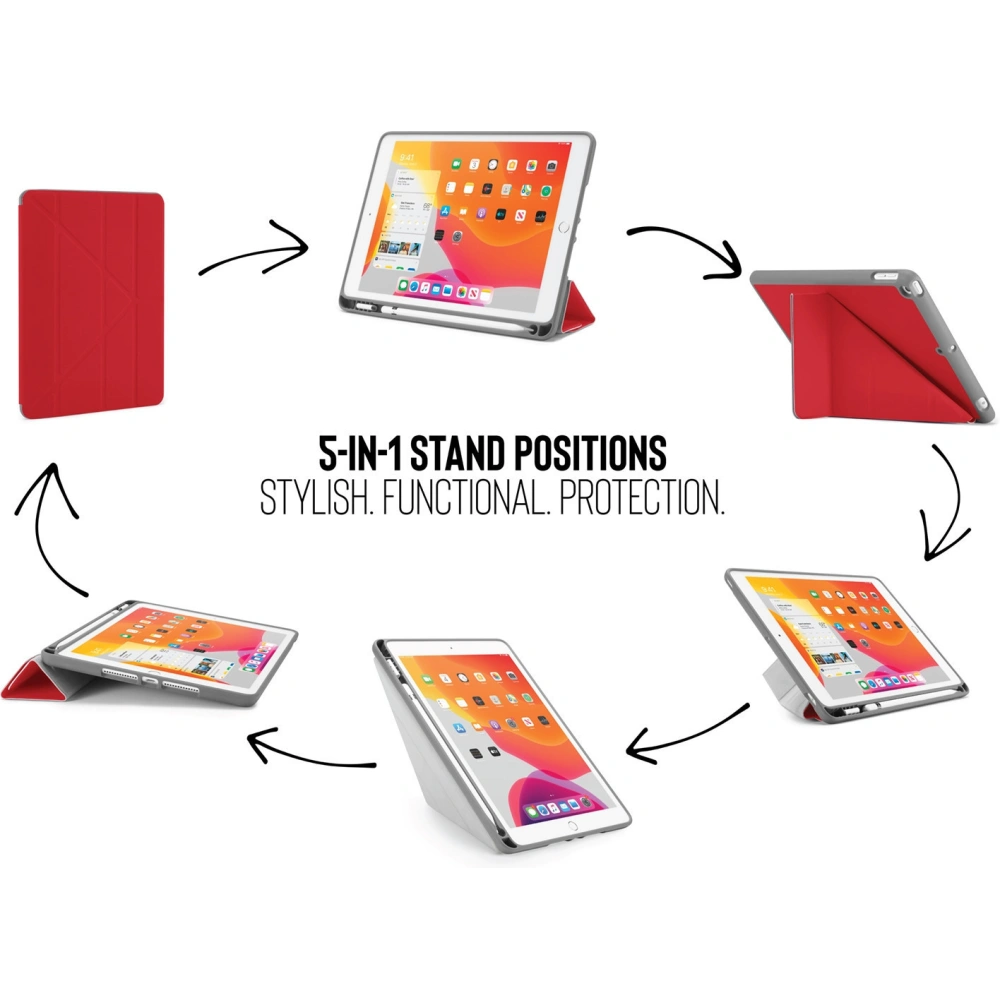Hurtownia GSM - Etui Pipetto Origami No3 Pencil Case Apple iPad 10.2 2019/2020/2021 (7., 8. a 9. generace) (červená) - PIP005RED - {ean13} - Hurt