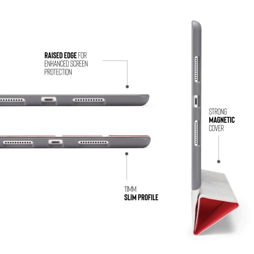 Etui Pipetto Origami No3 Pencil Case Apple iPad 10.2 2019/2020/2021 (7., 8. i 9 generacji) (czerwony)