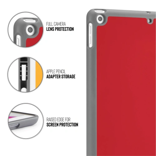 Etui Pipetto Origami No3 Pencil Case Apple iPad 10.2 2019/2020/2021 (7., 8. i 9 generacji) (czerwony)
