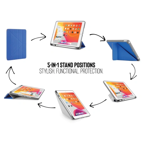 Etui Pipetto Origami No3 Pencil Case Apple iPad 10.2 2019/2020/2021 (7., 8. i 9 generacji) (Royal Blue)