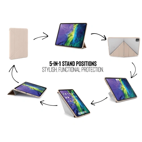 Etui Pipetto Origami No1 Original TPU Apple iPad Pro 12.9 2020 (4. generacji) (Dusty Pink)
