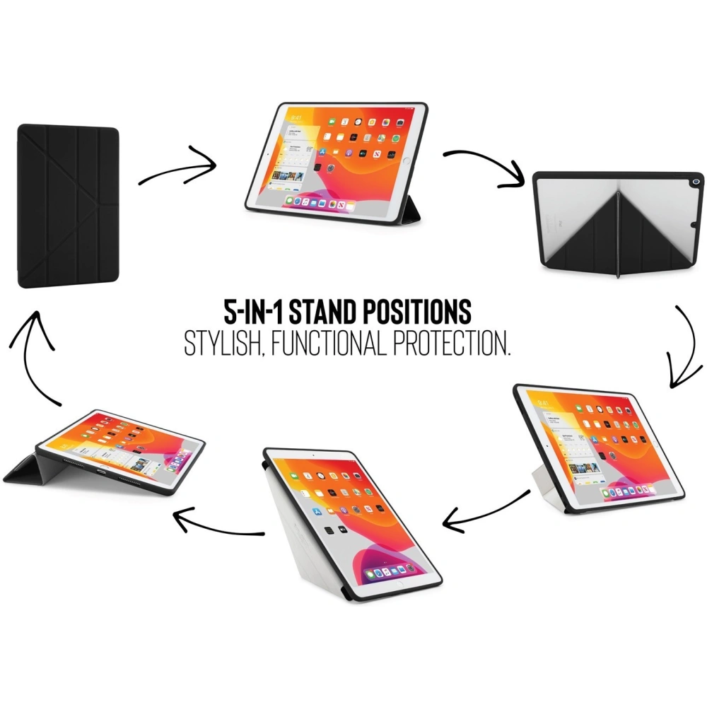 Hurtownia GSM - Etui Pipetto Origami No1 Original TPU Apple iPad 10.2 2019/2020/2021 (7., 8. a 9. generace) (černé) - PIP008BLK - {ean13} - Hurt