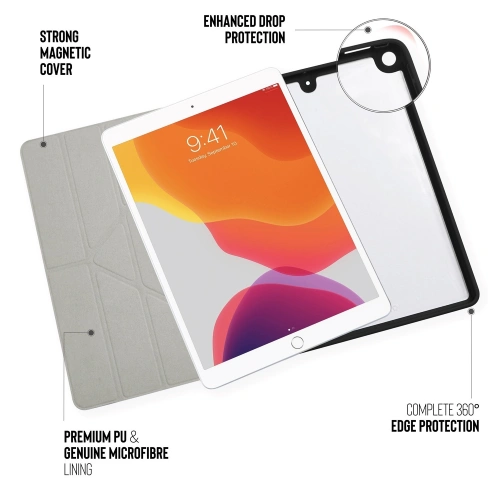 Etui Pipetto Origami No1 Original TPU Apple iPad 10.2 2019/2020/2021 (7., 8. i 9 generacji) (czarny)