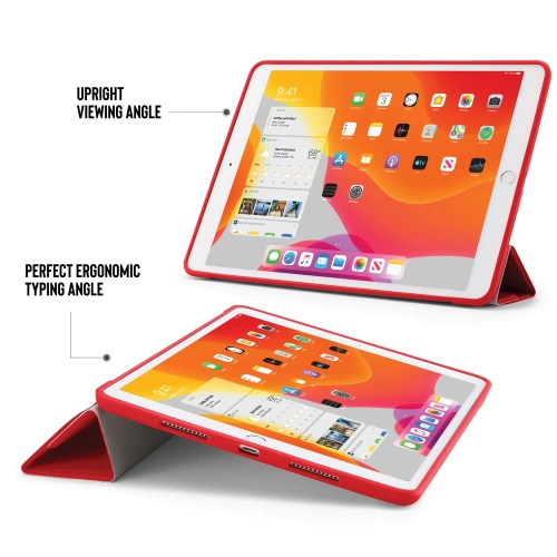 Etui Pipetto Origami No1 Original TPU Apple iPad 10.2 2019/2020/2021 (7., 8. i 9 generacji) (czerwony)