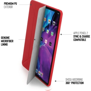 Hurtownia GSM - Etui Pipetto Origami No1 Original TPU Apple iPad Pro 12.9 2018/2020/2021 (3., 4. i 5. generacji) (czerwony) - PIP011RED - {ean13} - Hurt