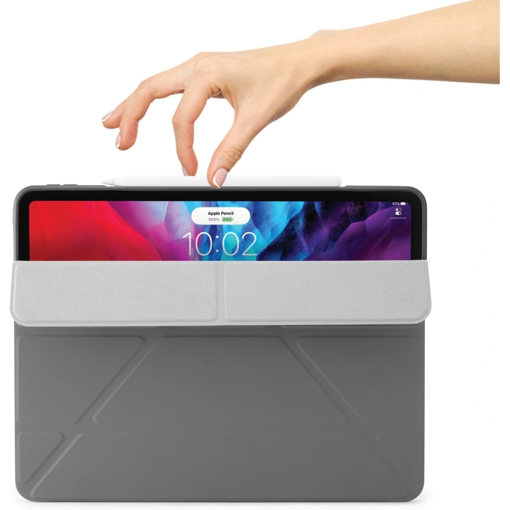 Hurtownia GSM - Etui Pipetto Origami No1 Original TPU Apple iPad Pro 12.9 2018/2020/2021 (3., 4. a 5. generace) (Tmavě šedá) - PIP012GRY - {ean13} - Hurt