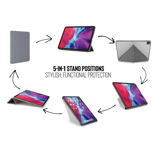 Etui Pipetto Origami No1 Original TPU Apple iPad Pro 12.9 2018/2020/2021 (3., 4. i 5. generacji) (Dark Grey)