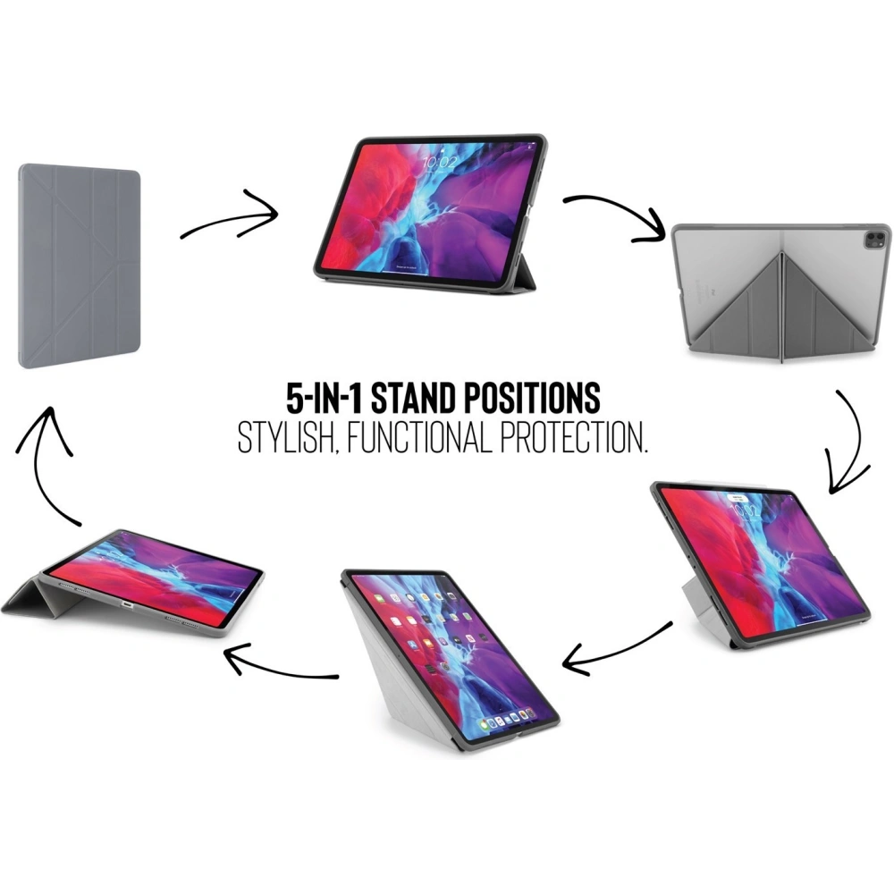 Hurtownia GSM - Etui Pipetto Origami No1 Original TPU Apple iPad Pro 12.9 2018/2020/2021 (3., 4. a 5. generace) (Tmavě šedá) - PIP012GRY - {ean13} - Hurt