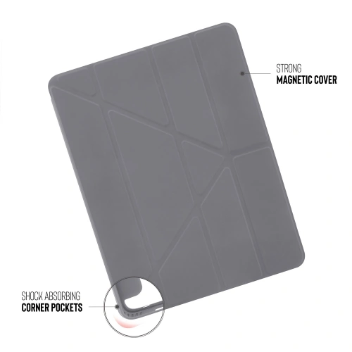 Etui Pipetto Origami No1 Original TPU Apple iPad Pro 12.9 2018/2020/2021 (3., 4. i 5. generacji) (Dark Grey)