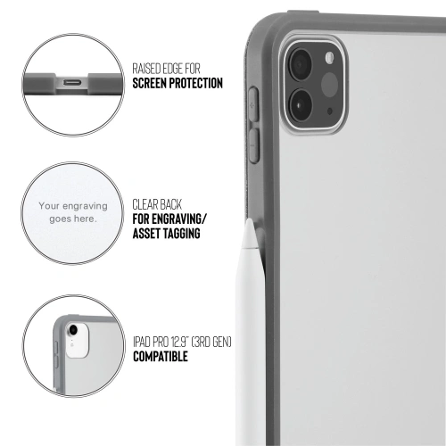 Etui Pipetto Origami No1 Original TPU Apple iPad Pro 12.9 2018/2020/2021 (3., 4. i 5. generacji) (Dark Grey)