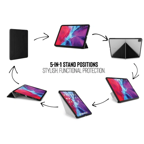 Etui Pipetto Origami No1 Original TPU Apple iPad Pro 12.9 2018/2020/2021 (3., 4. i 5. generacji) (czarny)