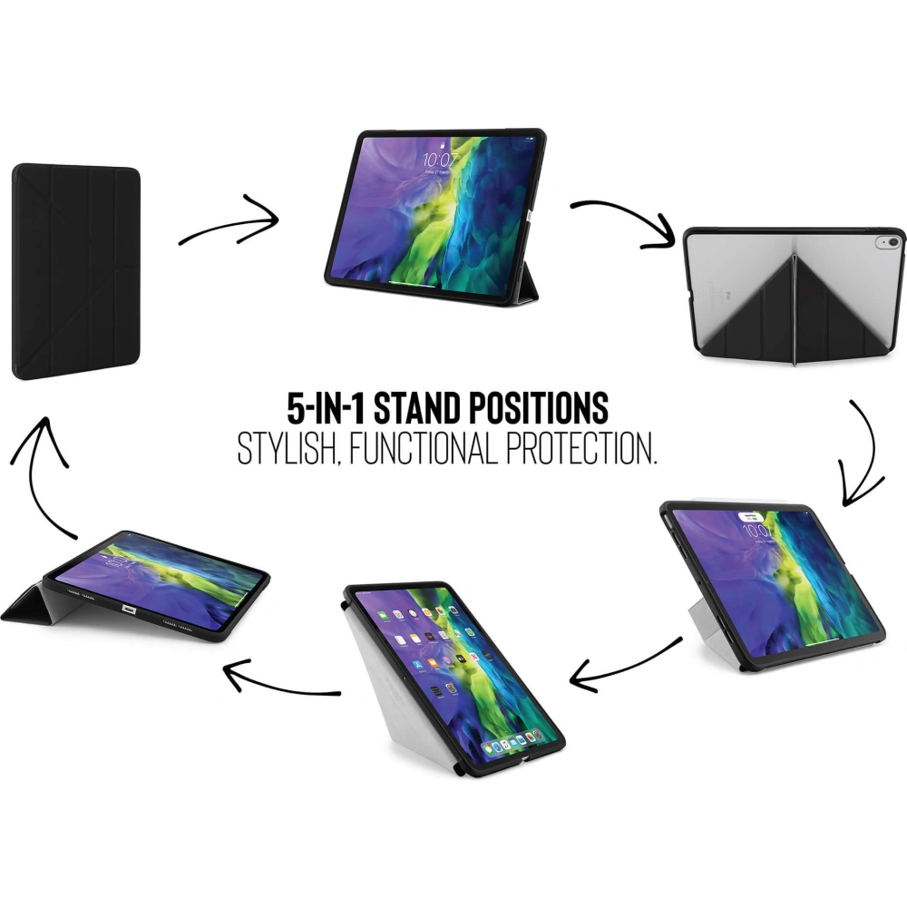 Hurtownia GSM - Etui Pipetto Origami No1 Original TPU Apple iPad Air 10.9 2020/2022 (4. a 5. generace) / iPad Air 11 2024 (6. generace) (černé) - PIP019BLK - {ean13} - Hurt