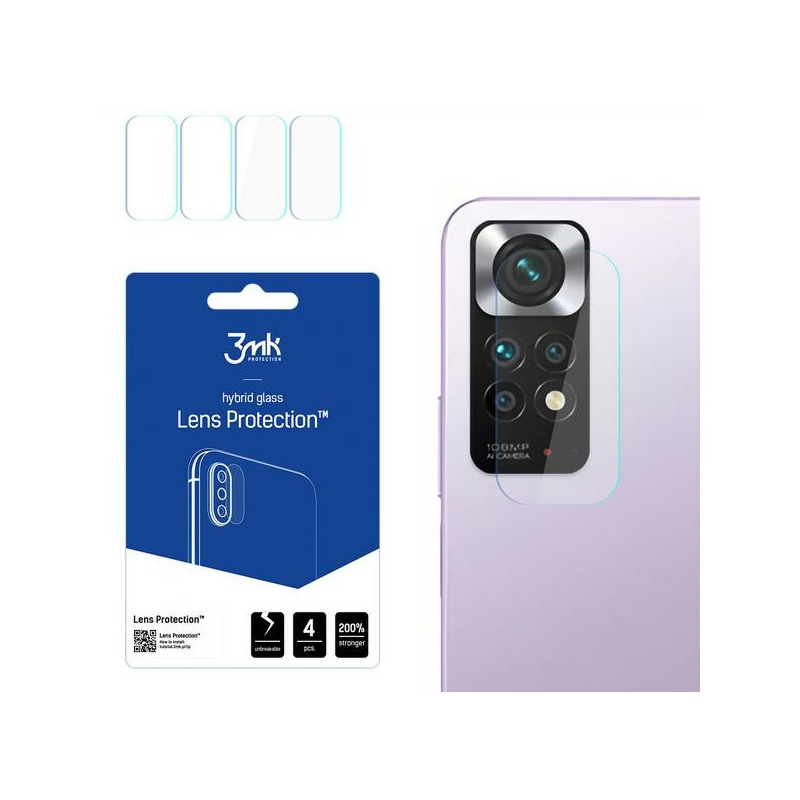 Szkło hybrydowe na obiektyw aparatu 3MK Lens Protection Redmi Note 11S [4 PACK]