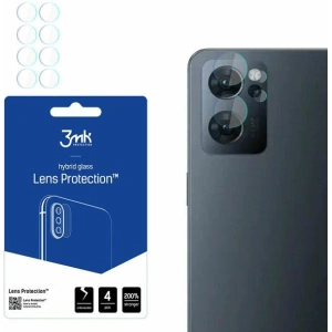Hybridní sklo na objektiv fotoaparátu 3MK Ochrana objektivu Oppo Reno 7 5G [4 PACK]