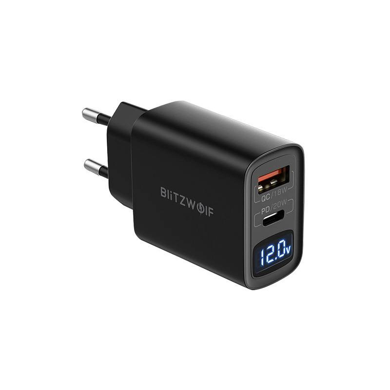 BlitzWolf Distributor - 5907489607094 - BLZ423BLK - Wall charger Blitzwolf BW-S19, USB, USB-C, 20W (black) - B2B homescreen