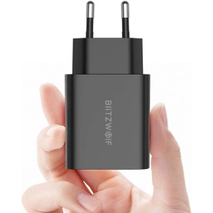 Ładowarka sieciowa Blitzwolf BW-S19, USB, USB-C, 20W (czarna)