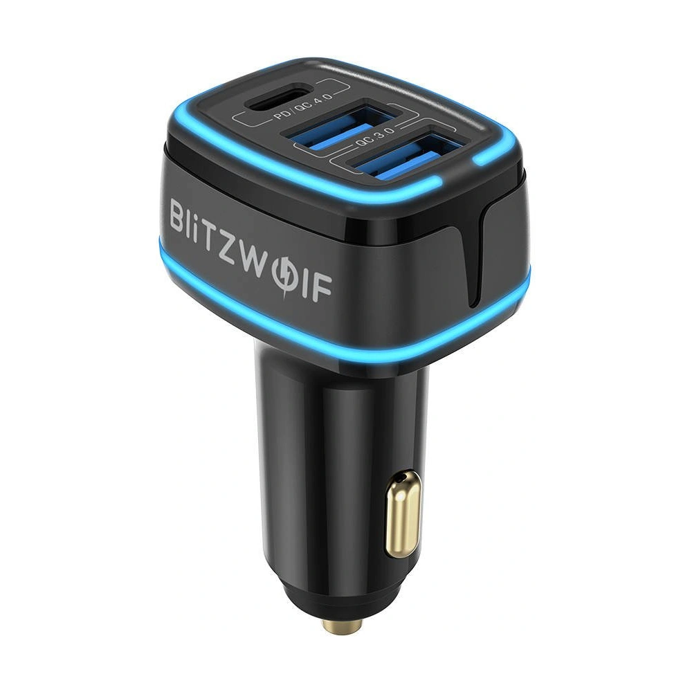 Hurtownia GSM - Autonabíječka Blitzwolf BW-SD7, 2x USB, USB-C, 80W (černá) - BLZ430BLK - {ean13} - Hurt