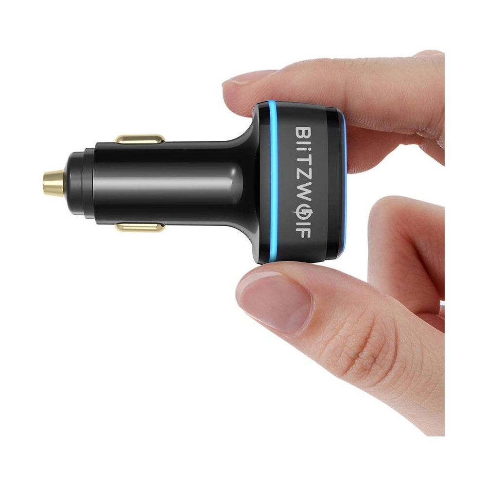 Hurtownia GSM - Autonabíječka Blitzwolf BW-SD7, 2x USB, USB-C, 80W (černá) - BLZ430BLK - {ean13} - Hurt