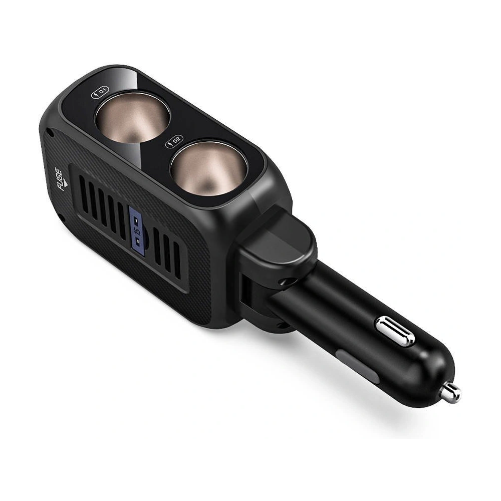 Hurtownia GSM - Ładowarka samochodowa BlitzWolf BW-CLA1, 2x gniazdo zapalniczki, 2xUSB, USB-C, 150W (czarna) - BLZ431BLK - {ean13} - Hurt