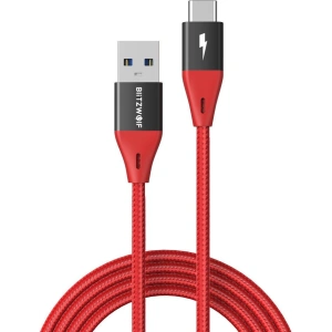Hurtownia GSM - Kabel USB do USB-C BlitzWolf BW-TC22 3A, 20W, 1.8m (czerwony) - BLZ450RED - {ean13} - Hurt