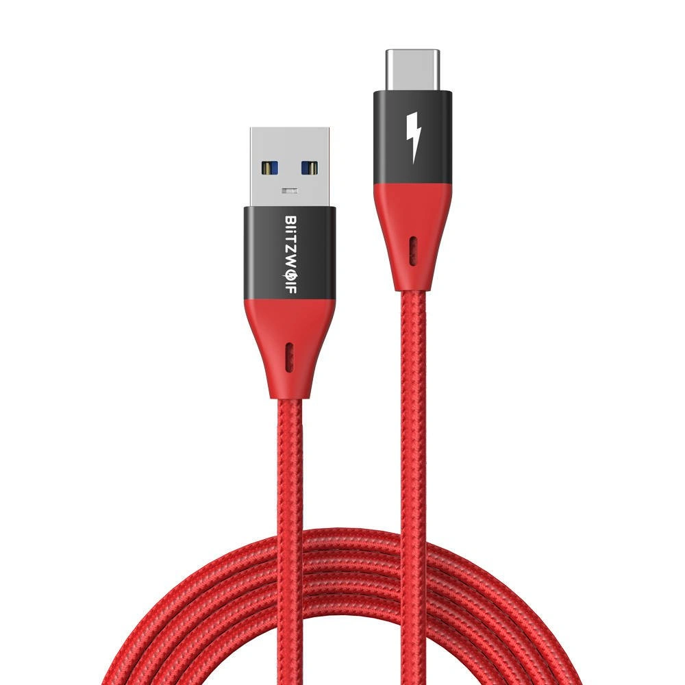 Hurtownia GSM - Kabel USB do USB-C BlitzWolf BW-TC22 3A, 20W, 0.9m (czerwony) - BLZ451RED - {ean13} - Hurt