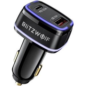 Wholesale Car Charger BlitzWolf BW-SD8, USB, USB-C, 100W (black) - BLZ453BLK - {ean13} - Hurt