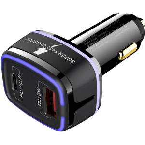 Hurtownia GSM - Ładowarka samochodowa Blitzwolf BW-SD8, USB, USB-C, 100W (czarna) - BLZ453BLK - {ean13} - Hurt