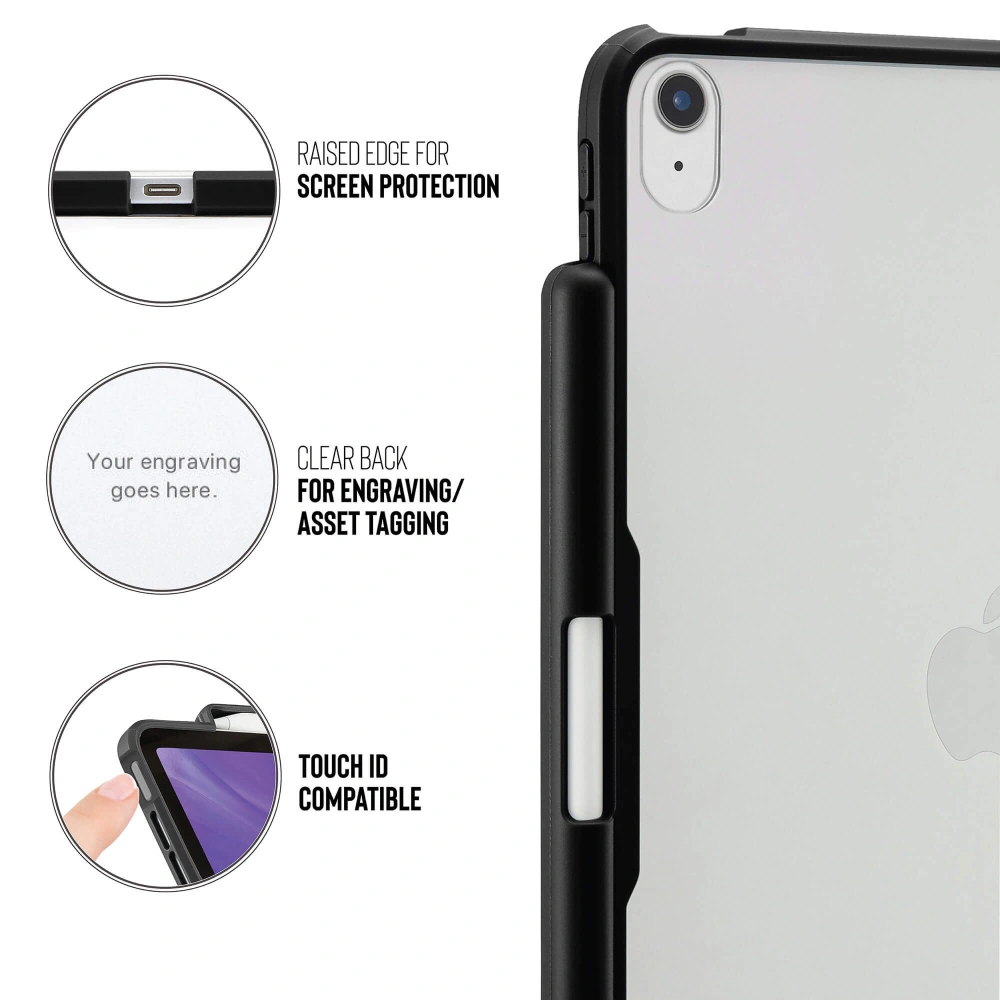 Hurtownia GSM - Etui Pipetto Origami No3 Pencil Case Apple iPad Air 10.9 2020/2022 (4. a 5. generace) / iPad Air 11 2024 (6. generace) (černý) - PIP022BLK - {ean13} - Hurt